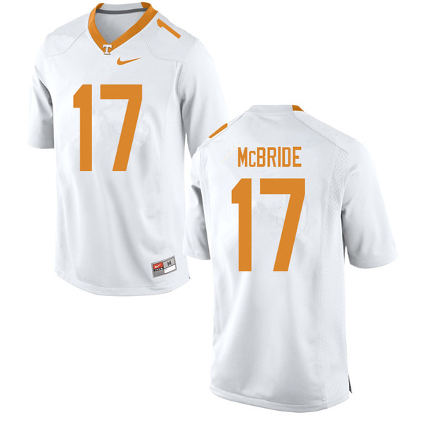 Men #17 Will McBride Tennessee Volunteers College Football Jerseys Sale-White - Click Image to Close